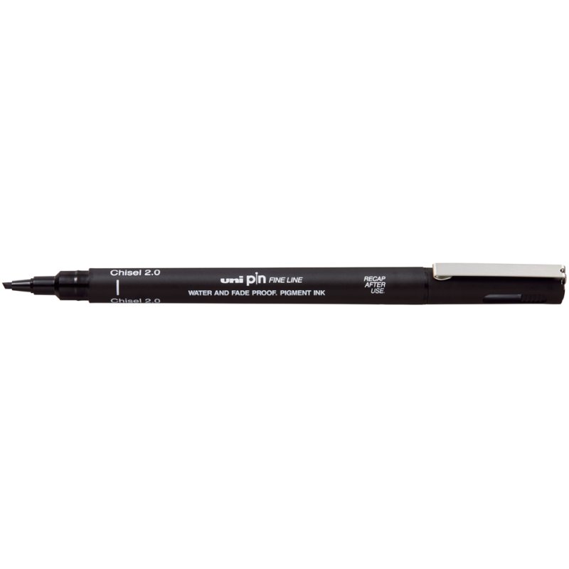 uni-ball fineliner PIN Chisel, keilpunt, zwart, 1,0 mm